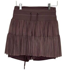 Popflex Skort Womens Medium Athletic Ruched Mesh High Rise Magical Skirt